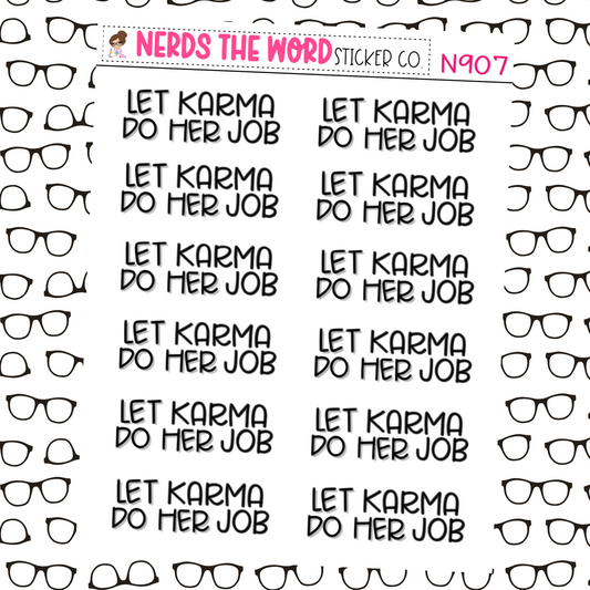 Karmas Job Hand Lettered Planner Stickers