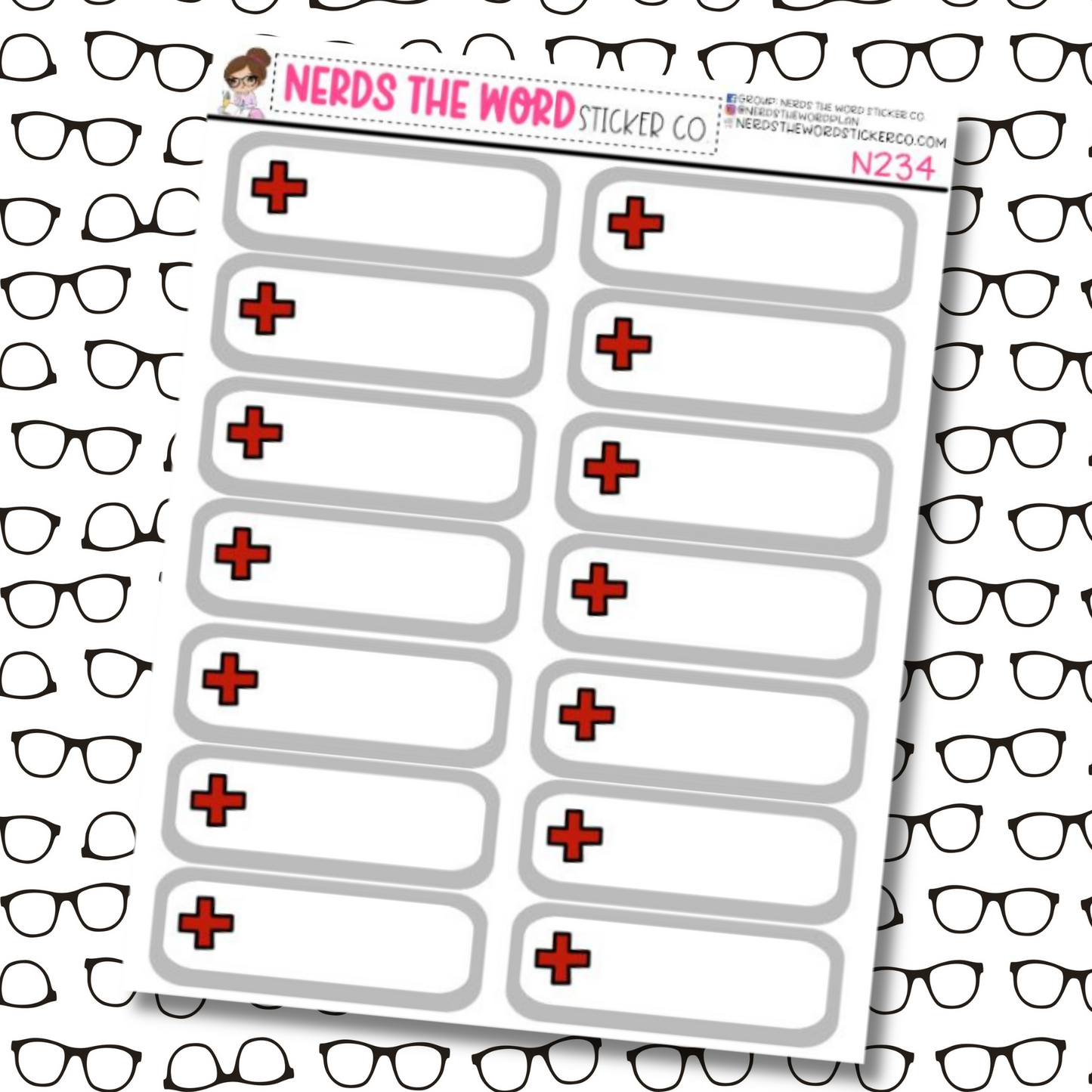 Medical Boxes Sticker Sheet