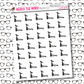 Treadmill Icon Sticker Sheet