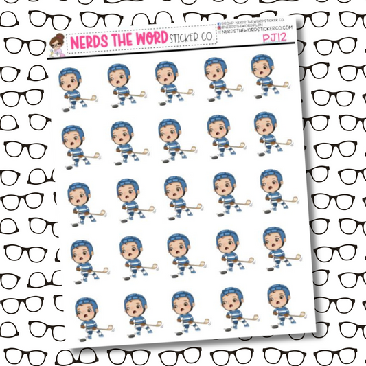 Hockey PJ Character Sticker Sheet