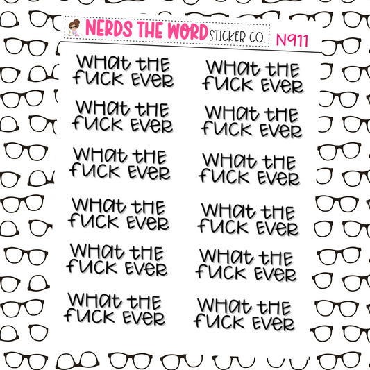 What the F*ck Ever Hand Lettered Planner Stickers