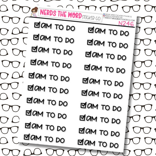 AM To Do List Sticker Sheet