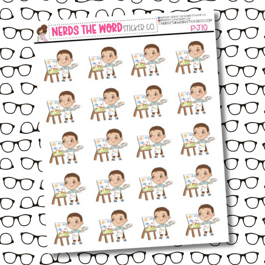 Arts & Crafts PJ Character Sticker Sheet