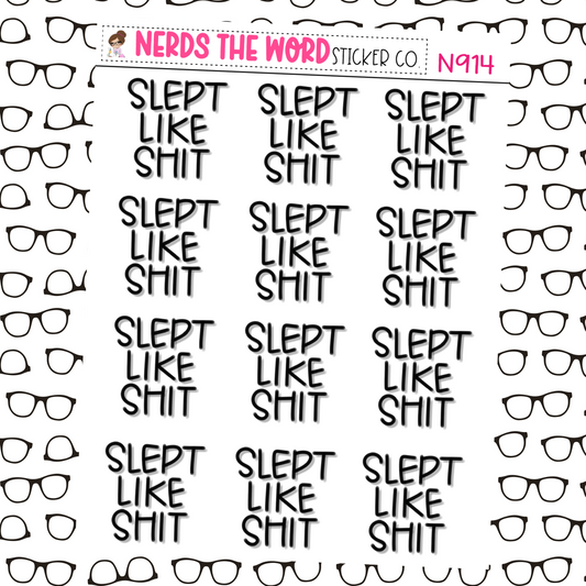 Slept Like Sh*t Hand Lettered Planner Stickers