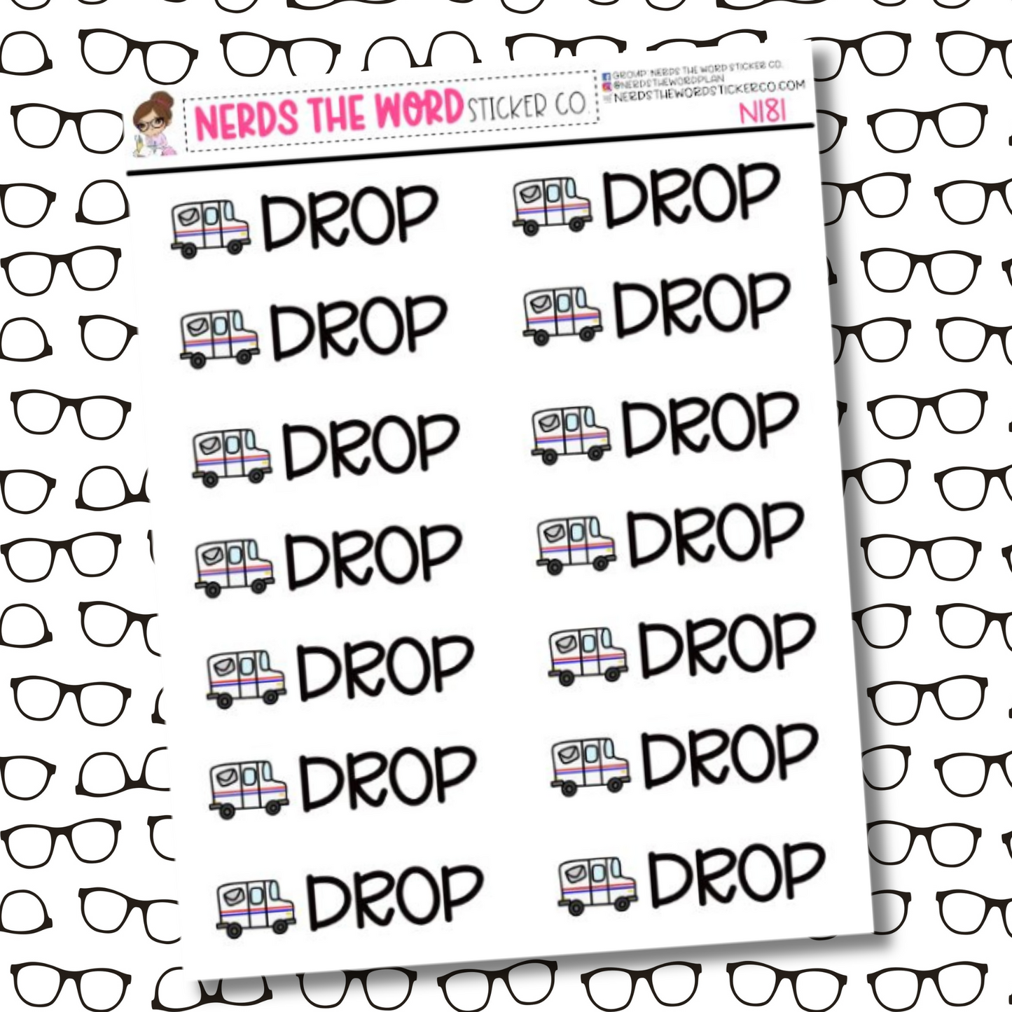 USPS Drop Sticker Sheet