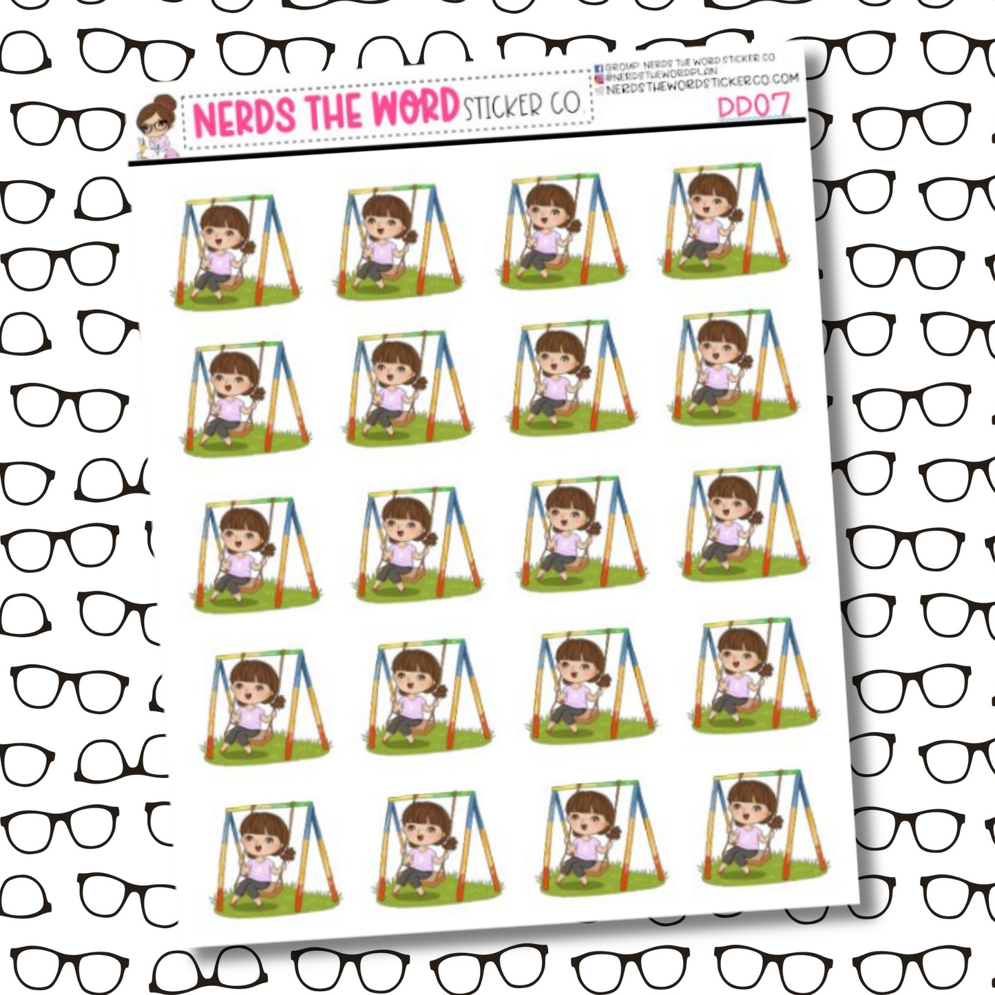 DeeDee Swing Character Sticker Sheet