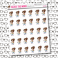 Nora Hiking Character Sticker Sheet