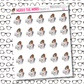 Nora Working Character Sticker Sheet