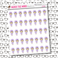 Spa Day Dee Character Sticker Sheet
