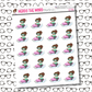 Nora Snowmobile Character Sticker Sheet