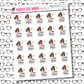 Nora Coffee Character Sticker Sheet