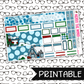 PRINTABLE - Christmas Village Monthly, Weekly and or Journaling Sticker Kit