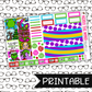 PRINTABLE - You're a Mean One Monthly, Weekly and or Journaling Sticker Kit