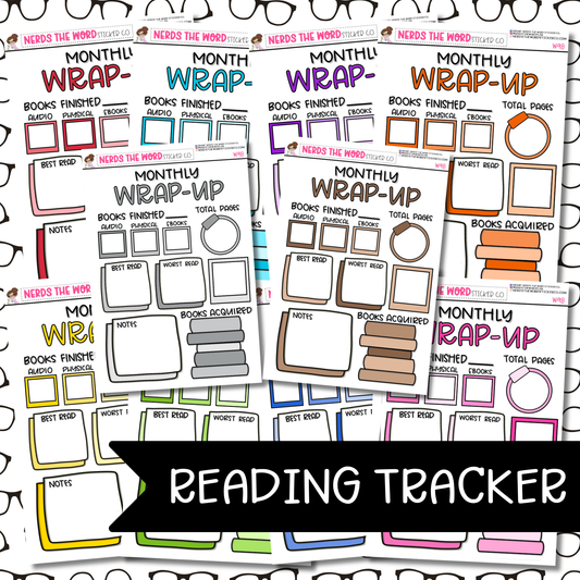 Monthly Wrap Up Reading Tracker - You Choose!