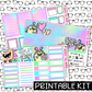 PRINTABLE - Monster Love Monthly, Weekly and or Journaling Sticker Kit