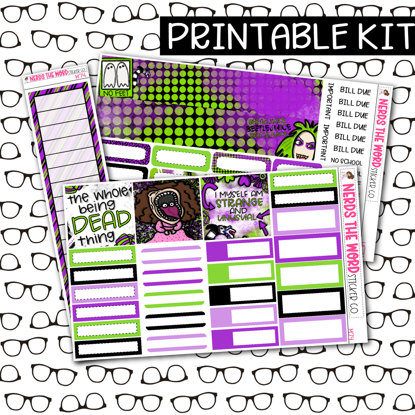 PRINTABLE Bug Man Monthly Kit - Choose your Size