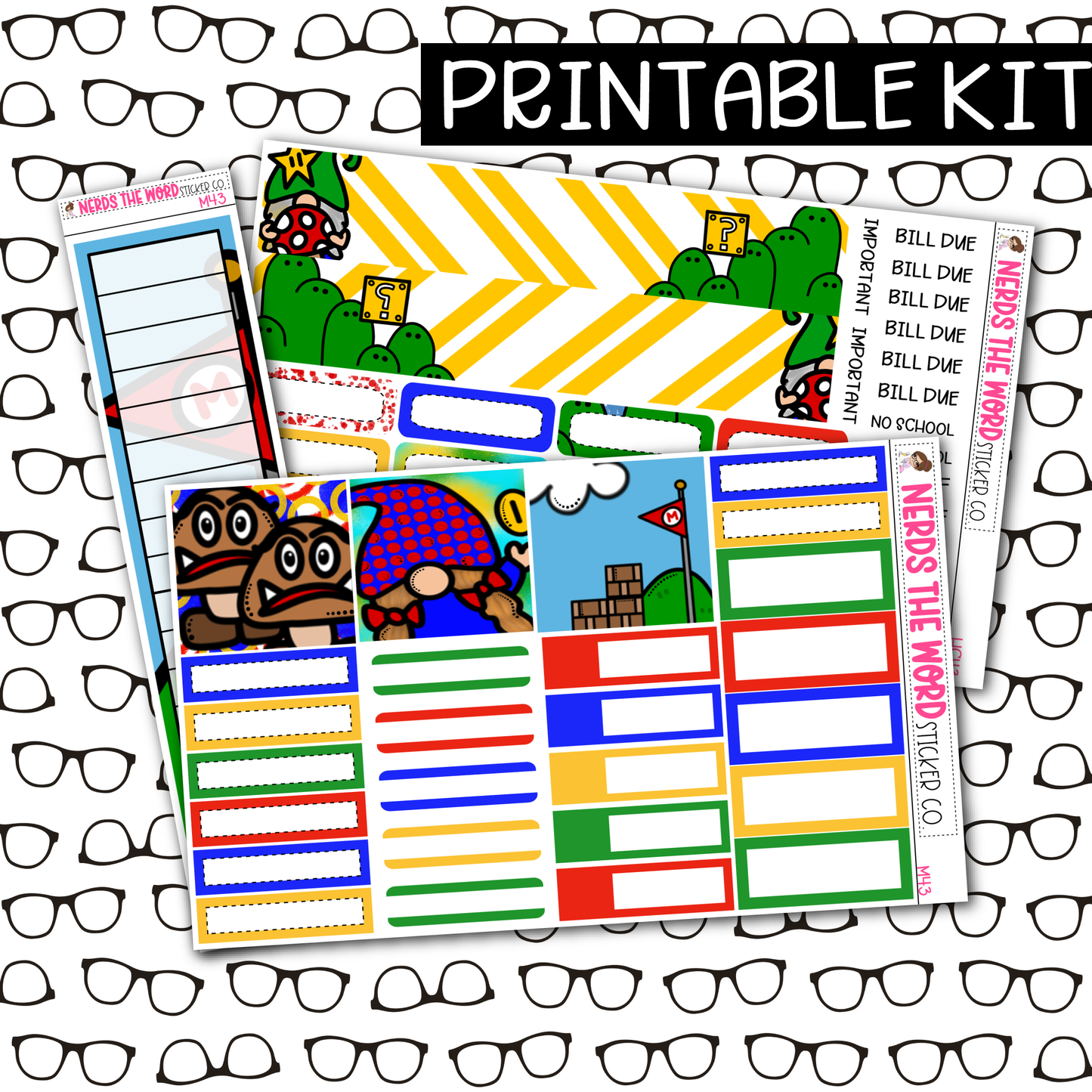 PRINTABLE Plumber Bros Monthly Kit - Choose your Size