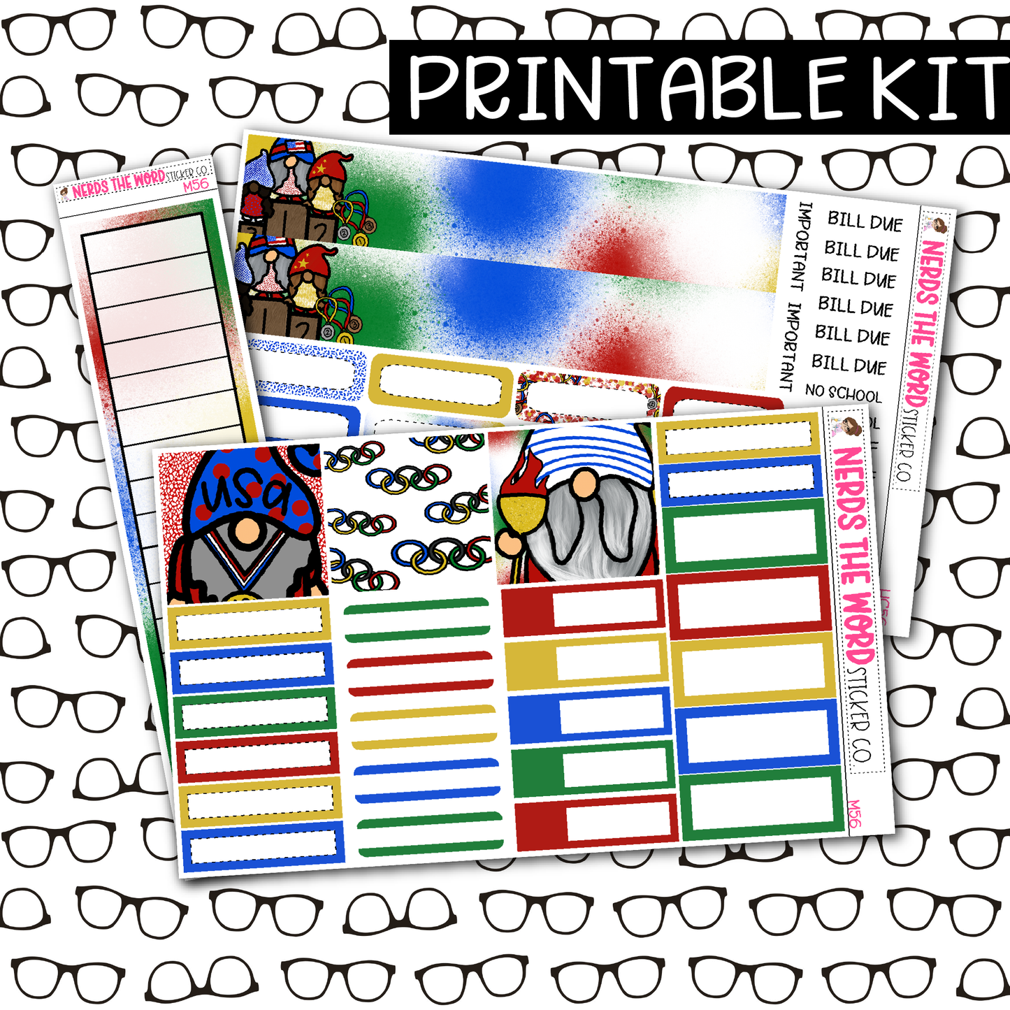 PRINTABLE Summer Games Monthly Kit - Choose your Size