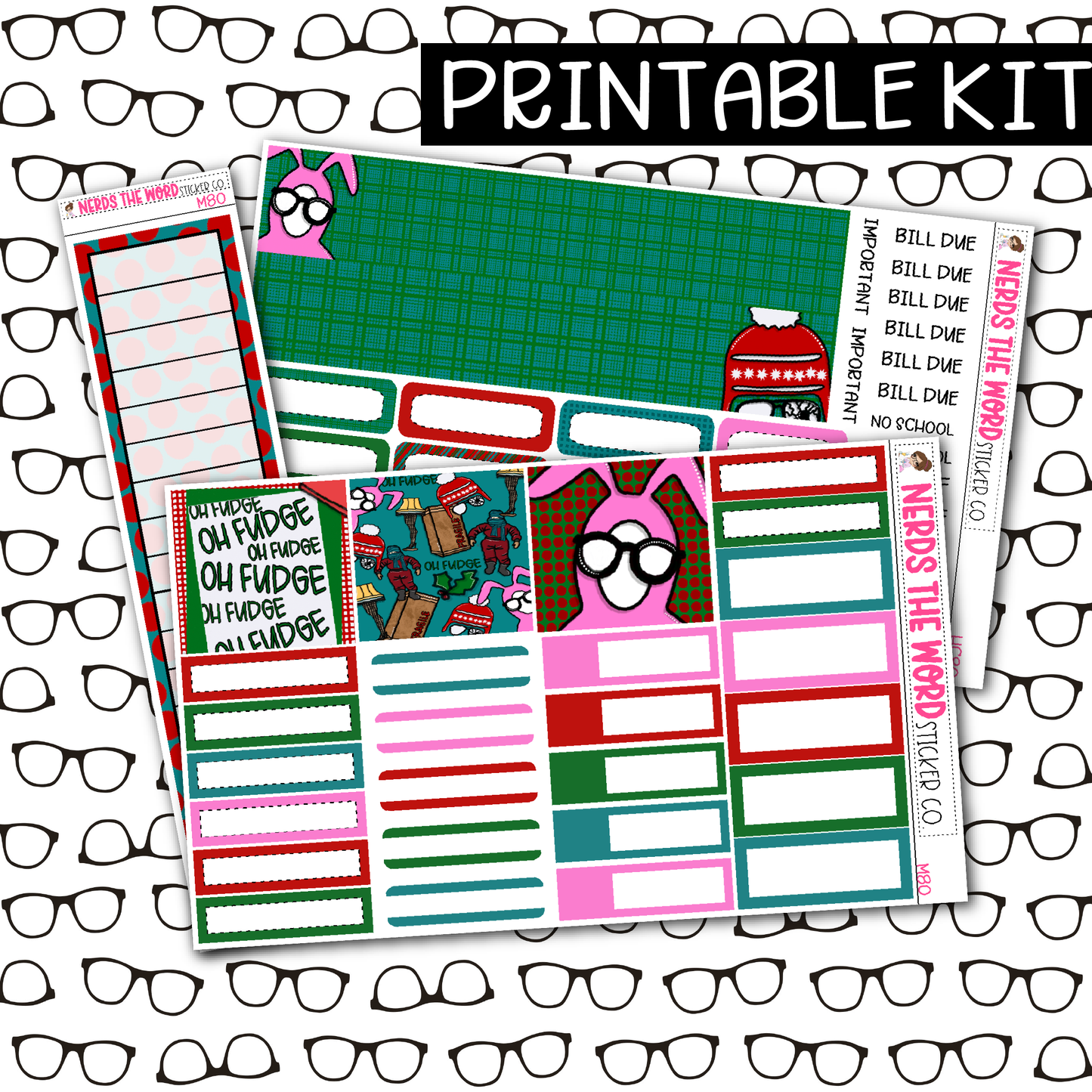 PRINTABLE Oh Fudge Monthly Kit - Choose your Size