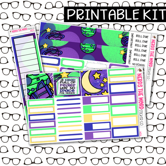 PRINTABLE Spaces Monthly Kit - Choose your Size