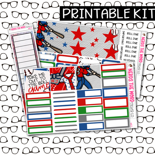 PRINTABLE Take Me Out To The Ball Game Monthly Kit - Choose your Size
