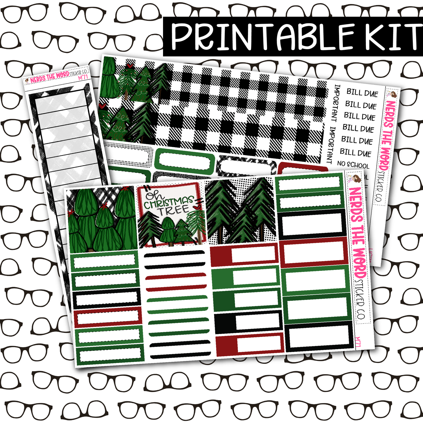 PRINTABLE Oh Christmas Tree Monthly Kit - Choose your Size