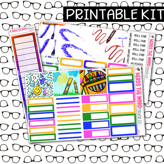 PRINTABLE Color Your World Monthly Kit - Choose your Size