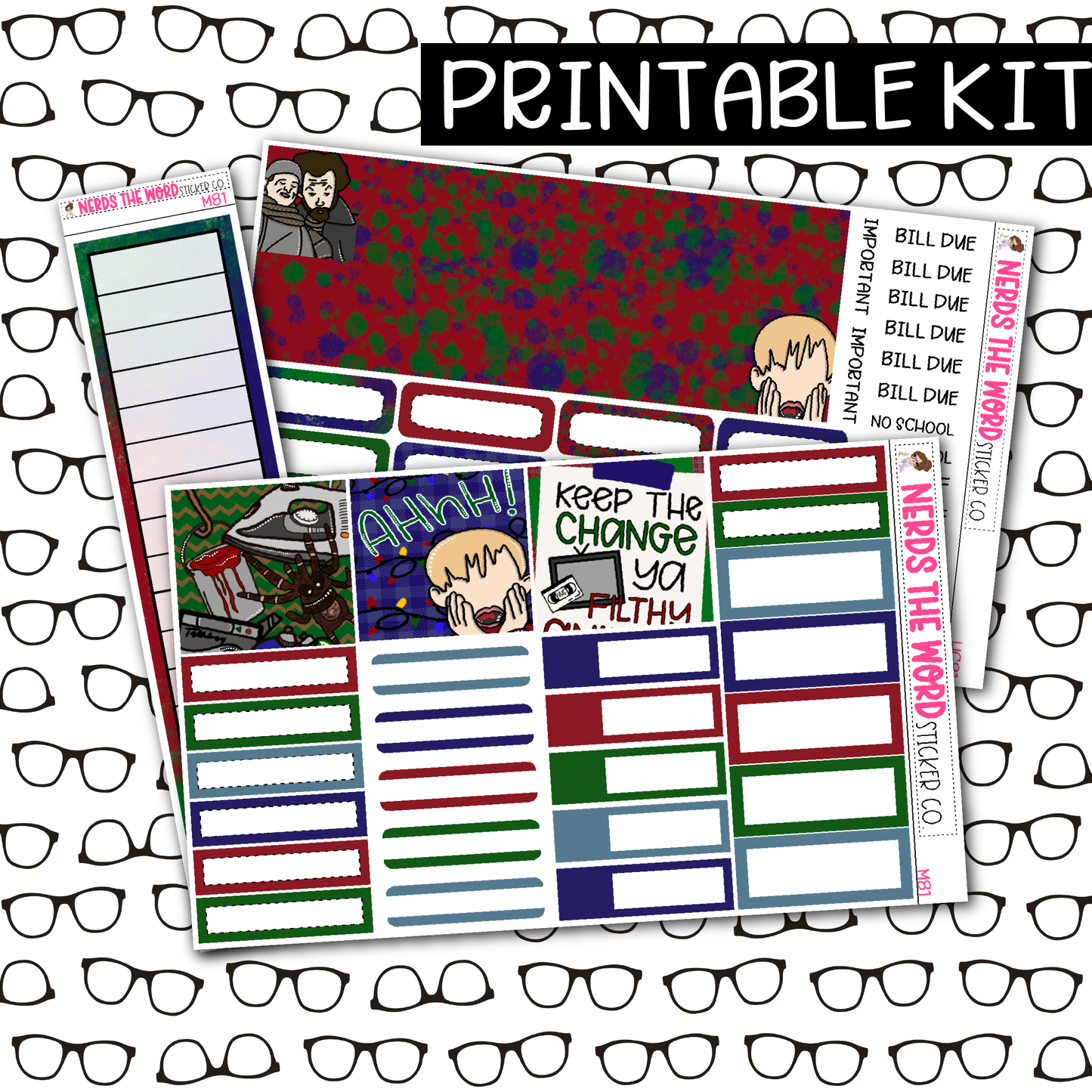 PRINTABLE KEVIN Monthly Kit - Choose your Size