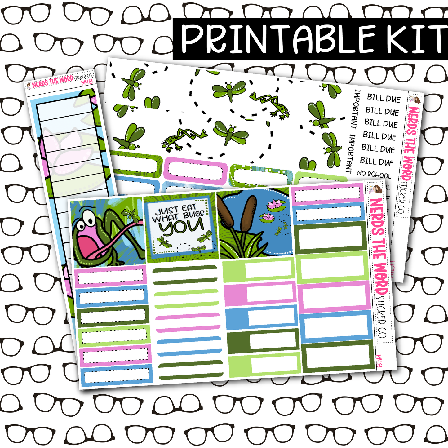 PRINTABLE Eat What Bugs You Monthly Kit - Choose your Size