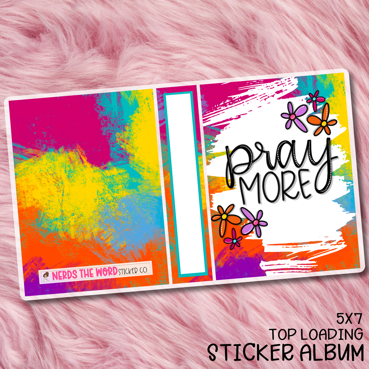 Pray More Top Loading Sticker Storage Album