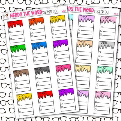 To Do Functional Box Planner Stickers - You Choose