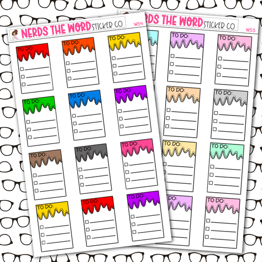 To Do Functional Box Planner Stickers - You Choose