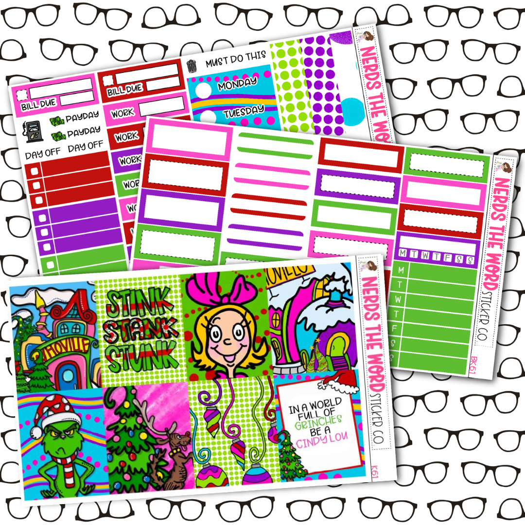 You're a Mean One Weekly Planner Kit