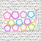 Brights Pentagon Functional Box Sticker Sheet