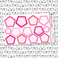 Pink Pentagon Functional Box Sticker Sheet