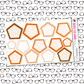 Orange Pentagon Functional Box Sticker Sheet