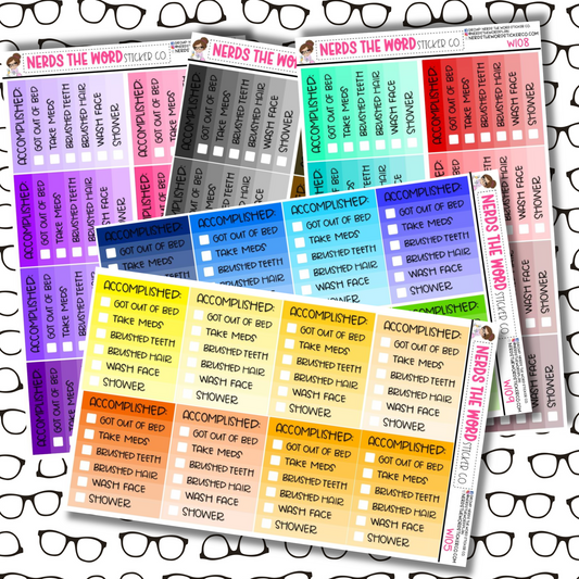 Accomplished Checklist Sticker Sheet - you choose!