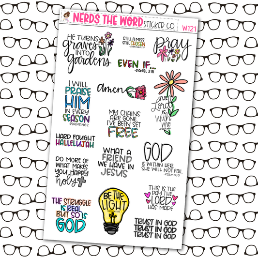 Mixed Faith Quotes V2 Sticker Sheet