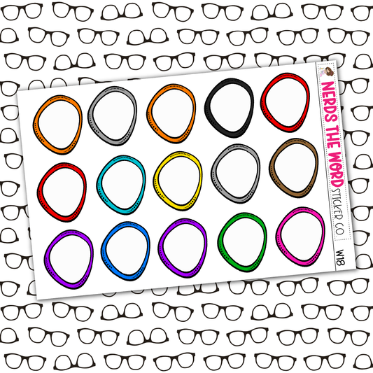 Rainbow Doodled Circular Boxes