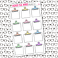Clipboard Note Functional Box Planner Stickers - You Choose