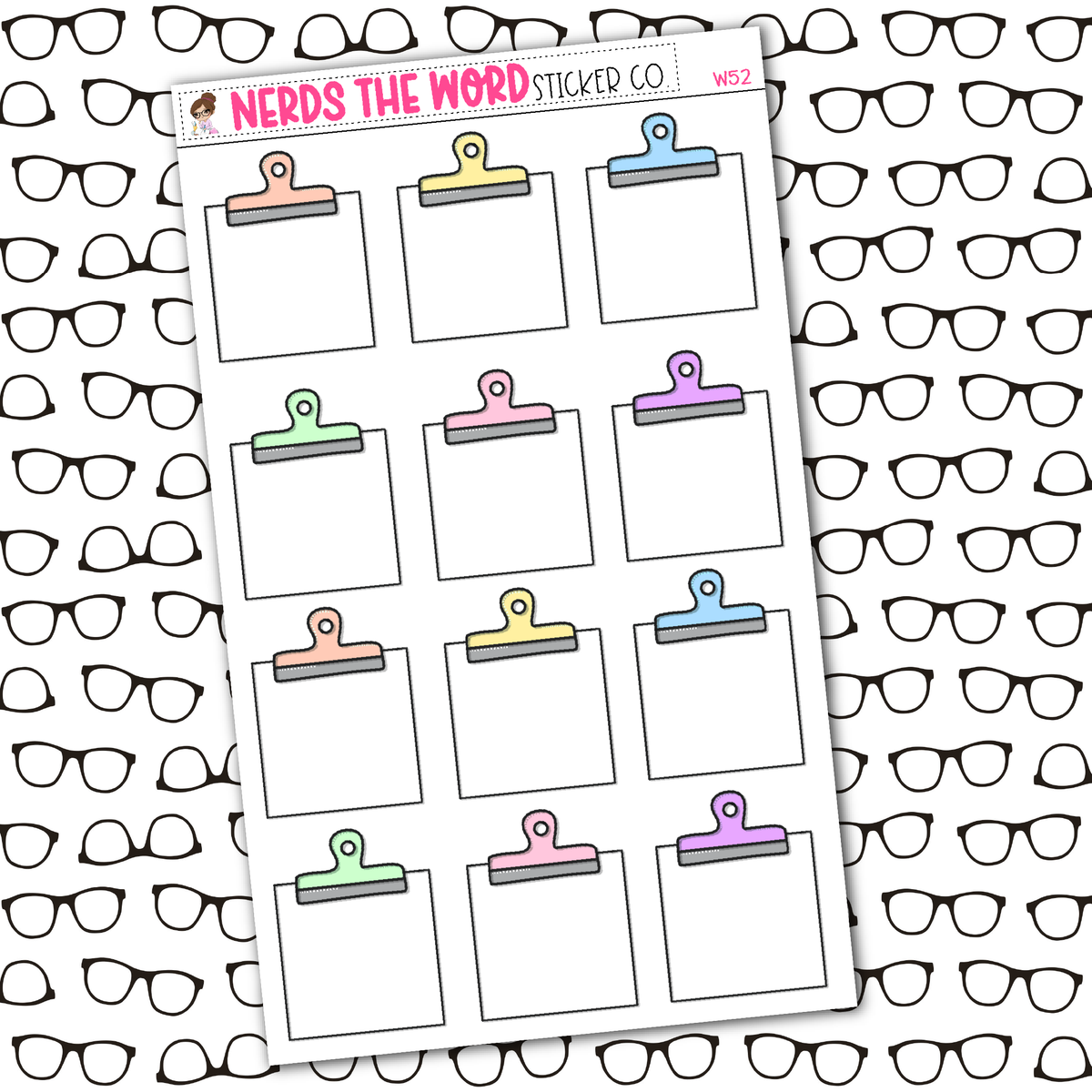 Clipboard With Routine Notes Clipboard Note Functional Box Planner Stickers - You Choose – Nerds The ...