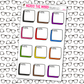 Note Functional Box Planner Stickers - You Choose