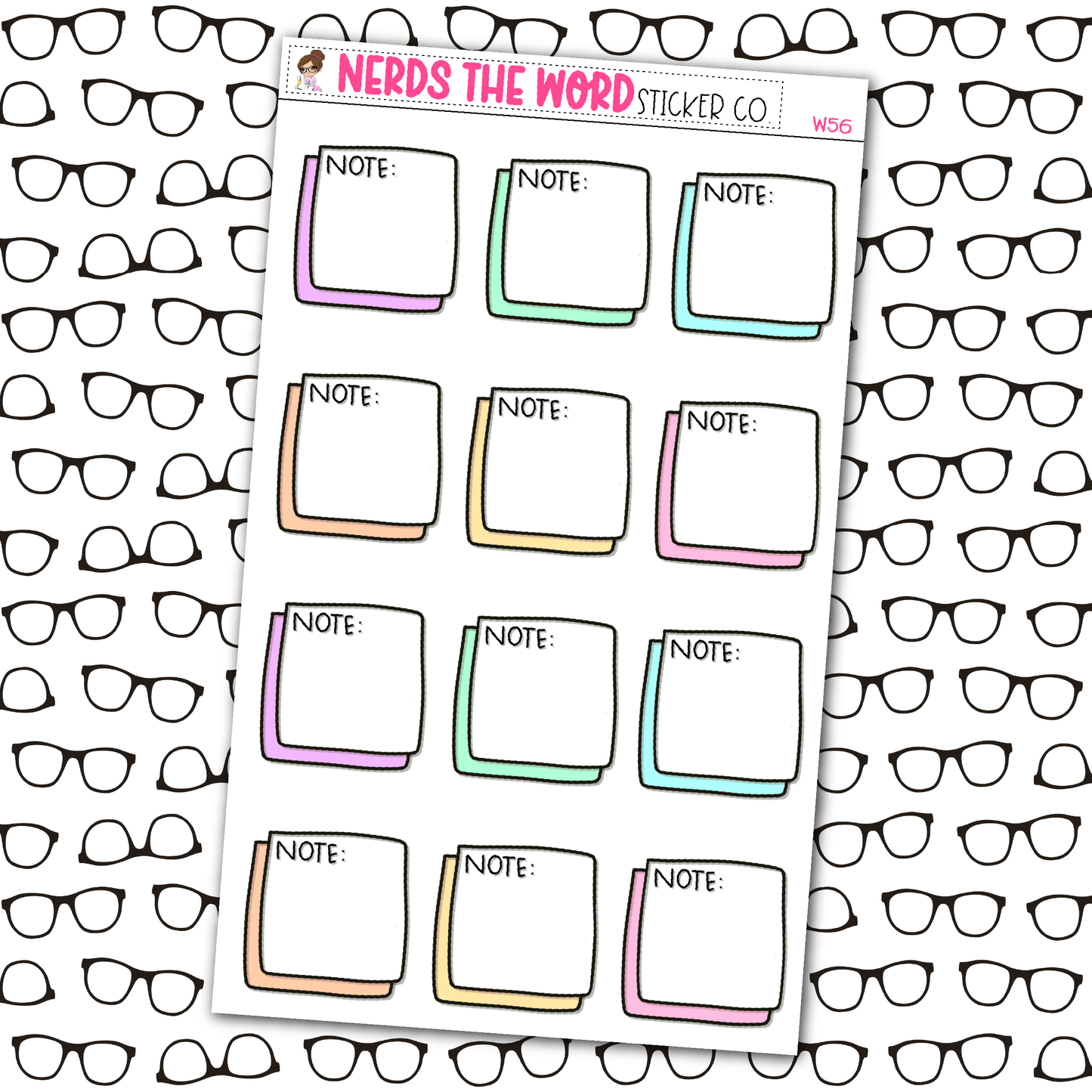 Note Functional Box Planner Stickers - You Choose