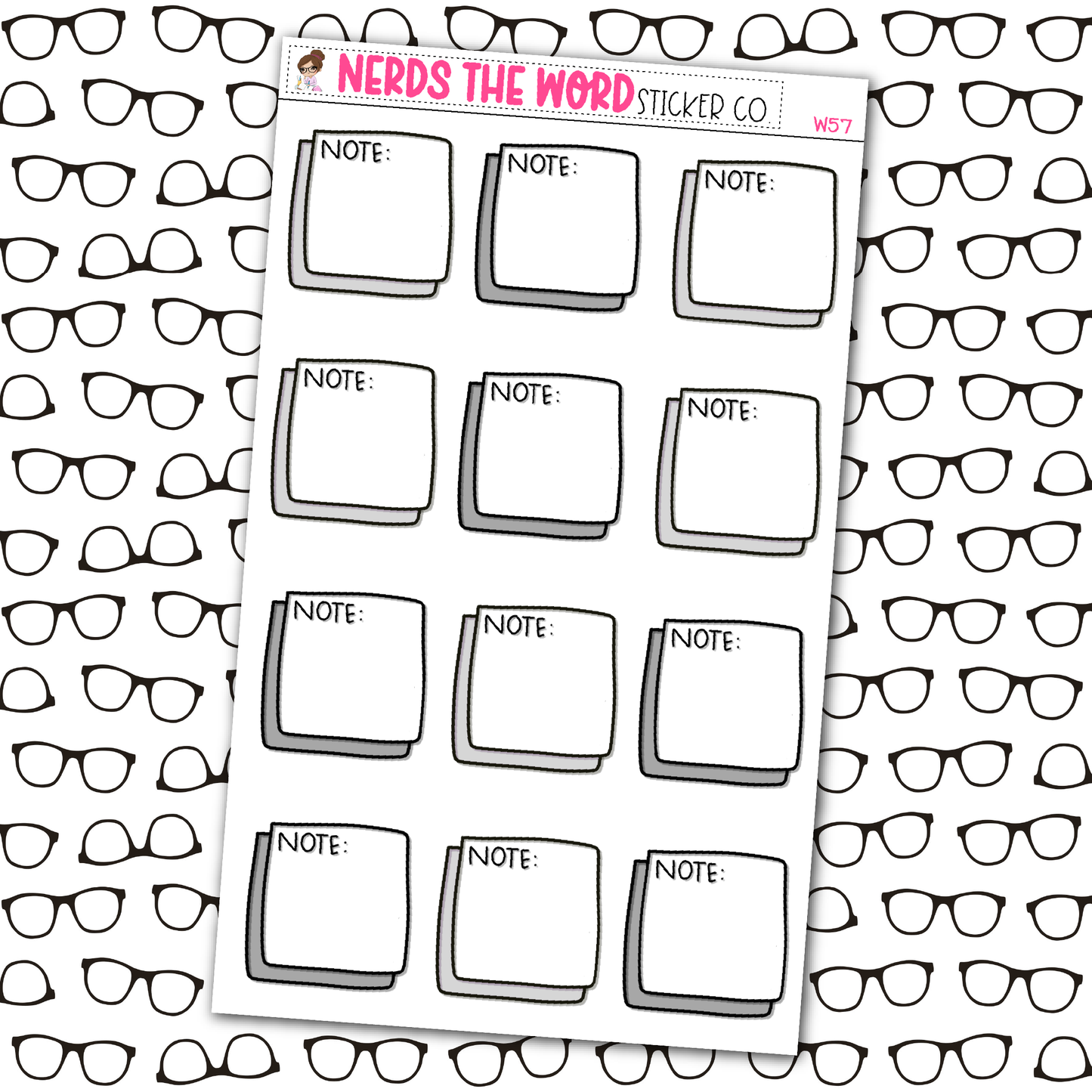Note Functional Box Planner Stickers - You Choose