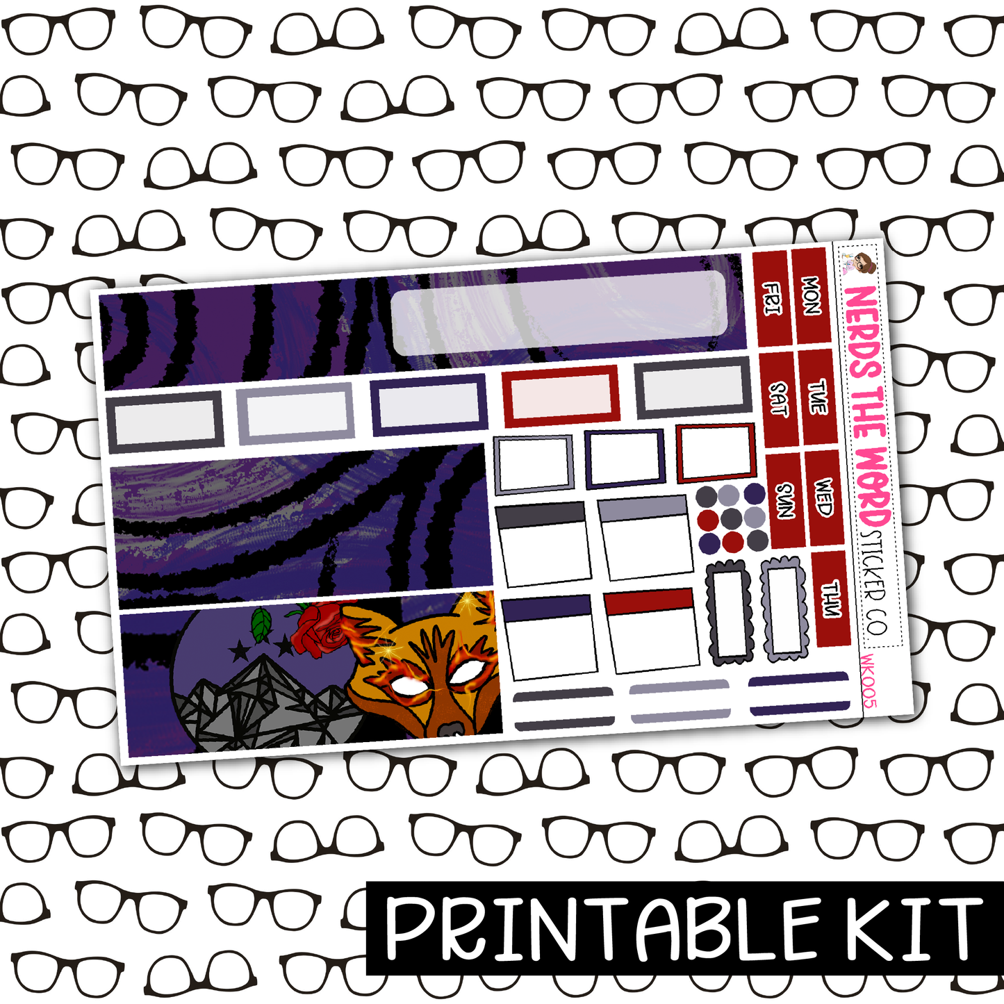 PRINTABLE - ACOTAR Monthly, Weekly and or Journaling Sticker Kit