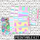 PRINTABLE - Monster Love Monthly, Weekly and or Journaling Sticker Kit