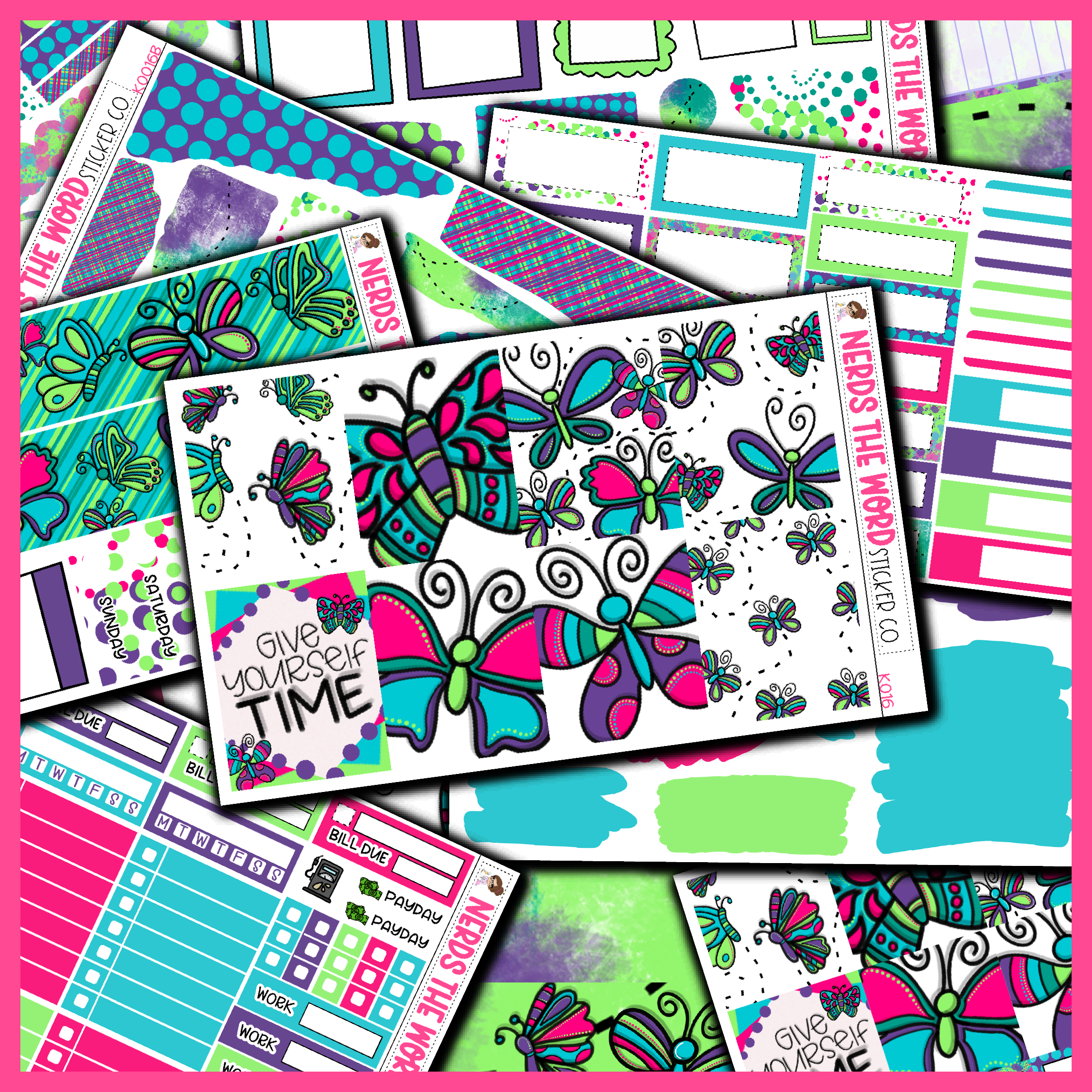 Scatter Stickers Give Yourself Time Monthly, Weekly and or Journaling Sticker Kit ...