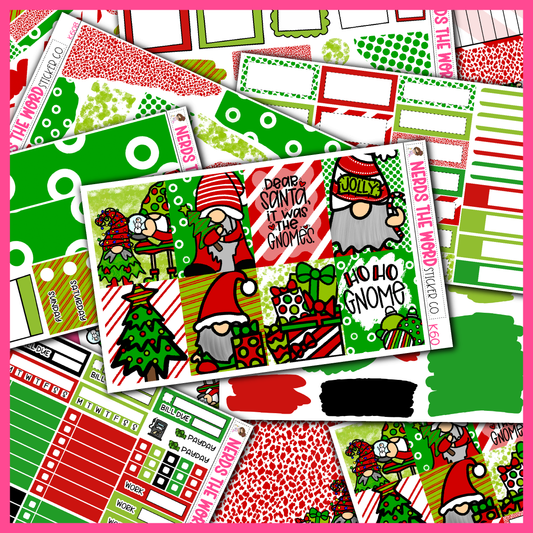HoHo Gnome Monthly, Weekly and or Journaling Sticker Kit