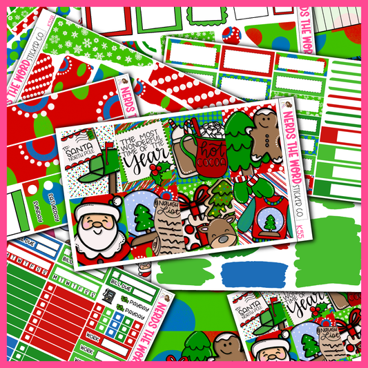 Classic Christmas Monthly, Weekly and or Journaling Sticker Kit