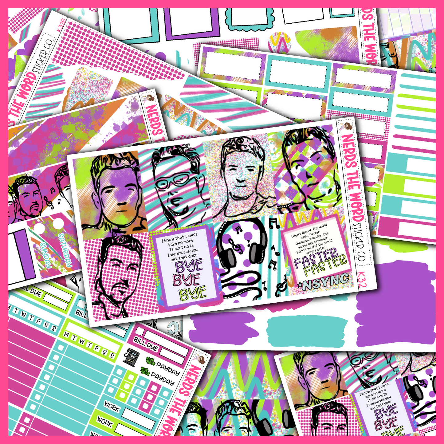 NSYNC Monthly, Weekly and or Journaling Sticker Kit
